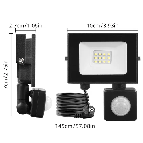 LED Fluter Stecker Außen Strahler Arbeitsleuchte Baustrahler Scheinwerfer Garten - Bild 179 von 251