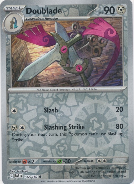 Reverse Holo Doublade - 132/182 Common Paradox Rift