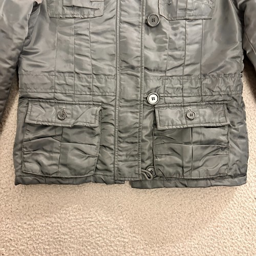 Alpha Industries Parka Womens Size Small Hooded Quilted Grey - Picture 16 of 23