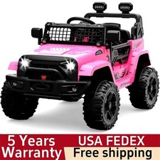 Kids Ride On Truck 12V Electric Vehicles Spring Suspension Remote Control LED
