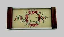 🟡 ANTICO VASSOIO LIBERTY EPOCA 1930 CON DECORO FLOREALE-M-749-