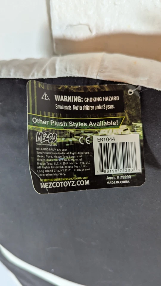 Almohada Breaking Bad Walter Heisenberg Blanca Peluche Decoración Con Etiquetas Foto 2 de 4