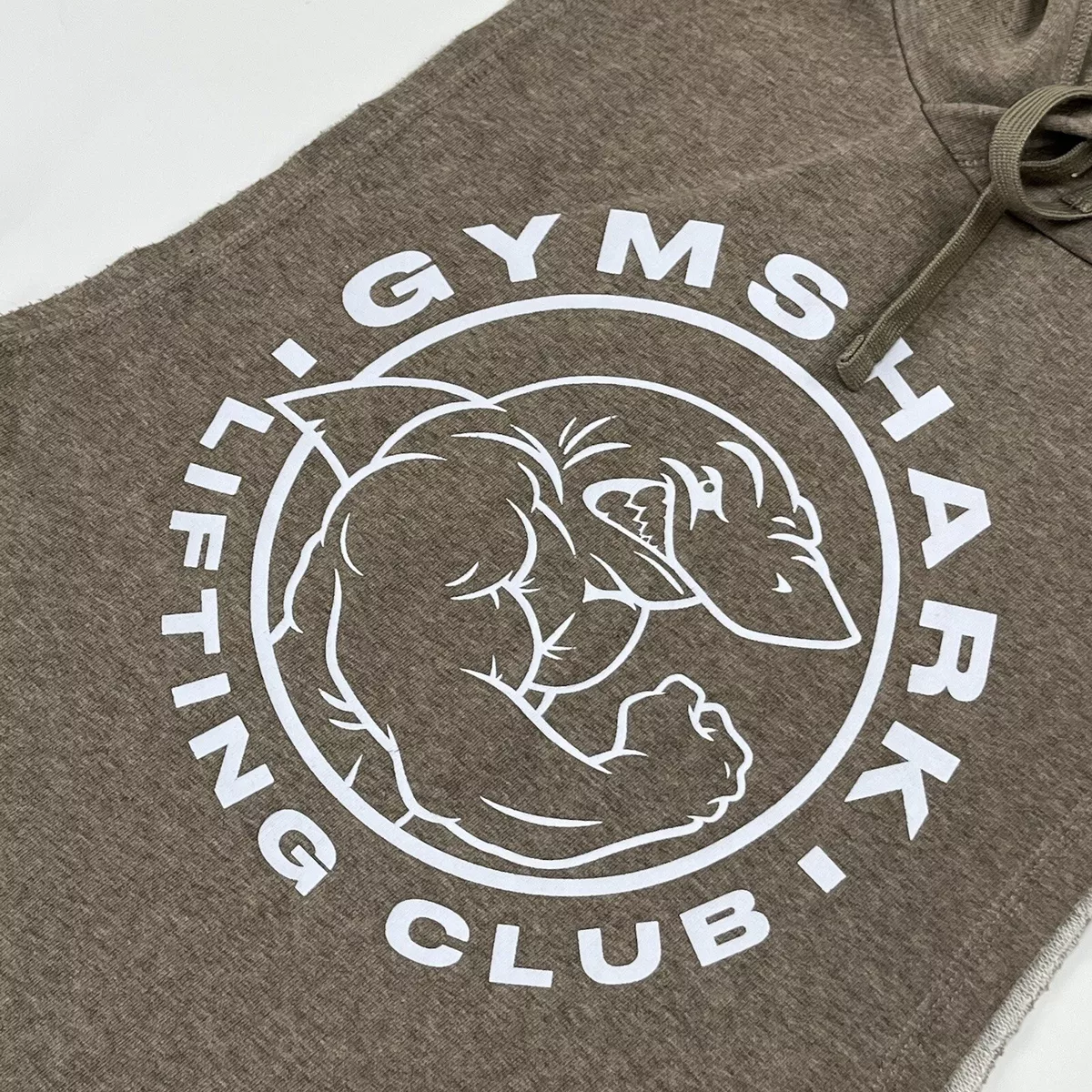 Gymshark Legacy Hoodie Medium Slim Drop Arm Sleeveless Light brown lifting  club