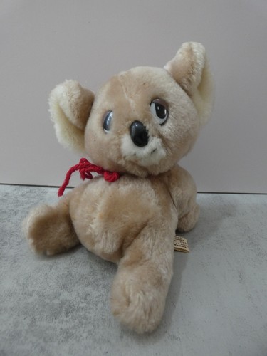 Vintage California Stofftiere Koala Plüschtier liegend liegend niedliche große Augen 7 Zoll - Bild 3 von 13