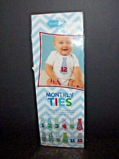 Mud Pie Baby Monthly Ties Stickers First Year Milestone New Y 