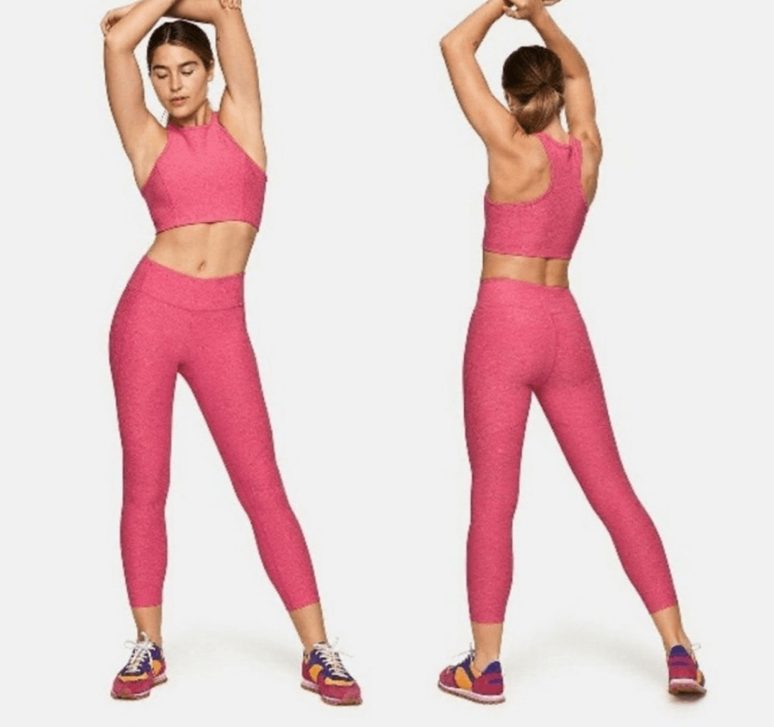 Outdoor Voice Pink 3/4 Warmup Leggings