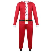 Kids Girls Boys PJ'S Santa Claus Red Christmas Pyjamas Xmas Nightwear 2-6 Years