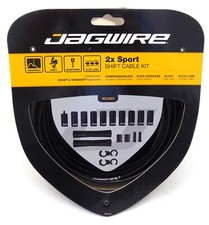 Jagwire Sport 2x Shift Kit Road/Mountain fits SRAM/Shimano, Black