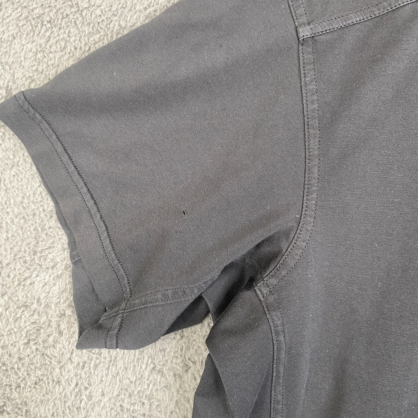 ARC'TERYX Polo Arcteryx grande uomo nera manica corta logo outdoor misto cotone