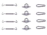 Cool Area Square Shade Sail Accessories Stainless Steel Hardware Kit, New, Free on sale Cool Area Square Shade Sail Accessories Stainless Steel Hardware Kit, New, Free on sale