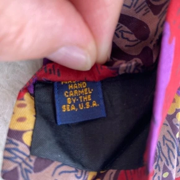 Mulberry Thai Silk Men's Tie Hand Sewn Grade A Thai Silk"Carmel by the Sea" - Image 4 of 4