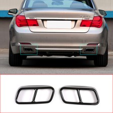 Black Dual Outlet Exhaust Muffler Pipe for BMW 7 Series F01 F02 F04 2009-2014