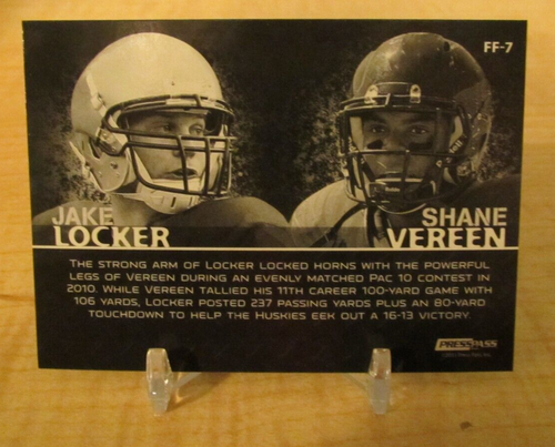 Jake Locker/Shane Vereen 2011 novatos Press Pass cara a cara #FF-7 - Imagen 2 de 2