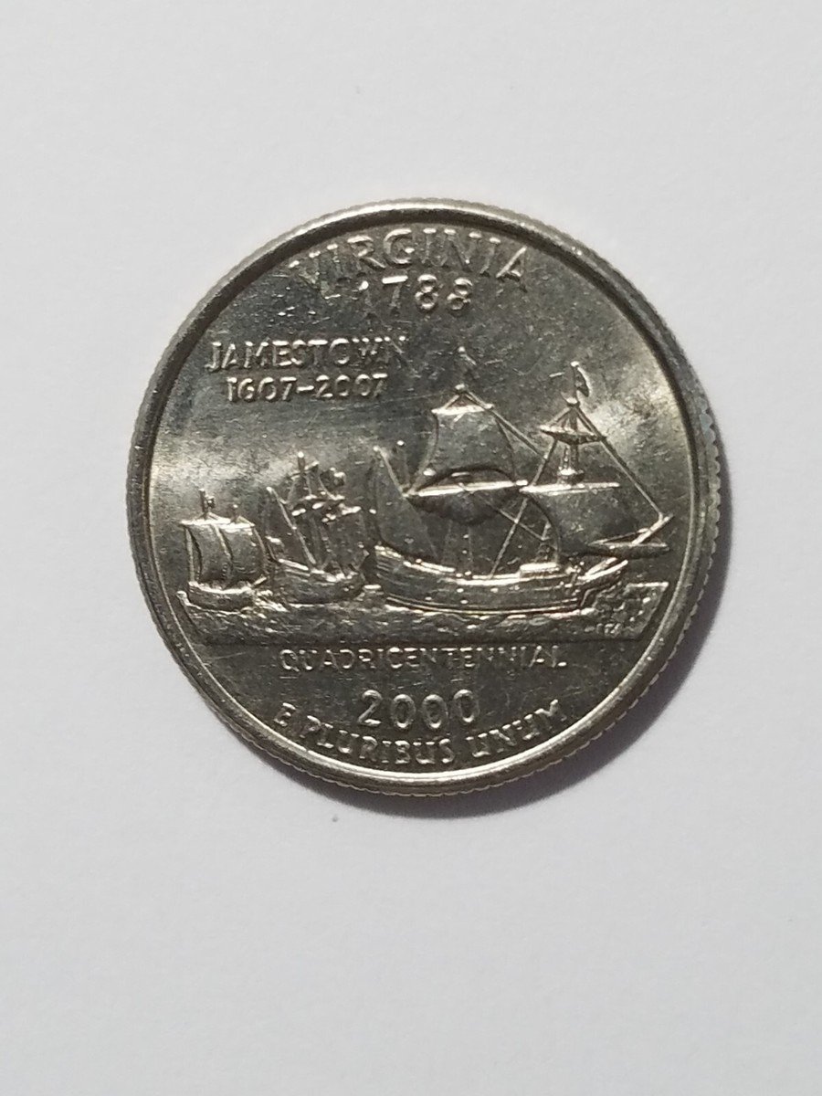 Rare Collectors Virginia P Quarter Dollar 25 Cents Coin Silver US