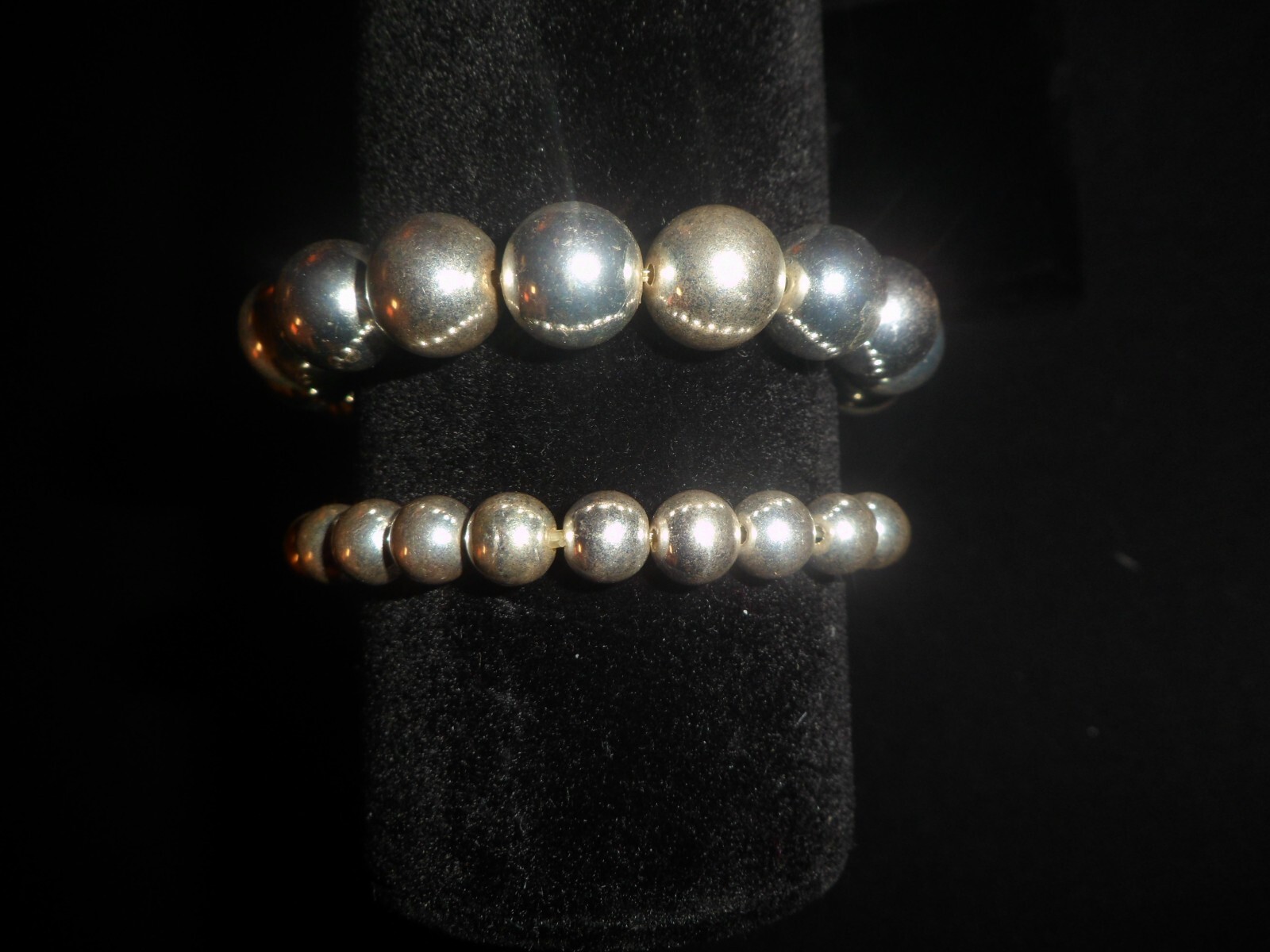 Stretch bracelets Silver-colored beads / Balls - image 1