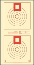 (50) IBS300BR 300 Yard Bench Rest Targets, Red on Heavy Paper, 12" x 24"