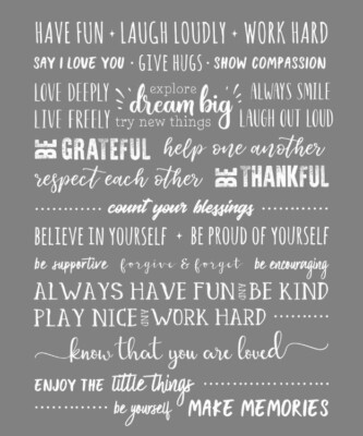 Count Your Blessings Inspirational Sayings Thin Soft Throw Blanket 50x60 in