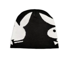 Repeating PlayBoy Graphic Best Unisex Skull Cap Y2K Winter Knit Beanie Hats