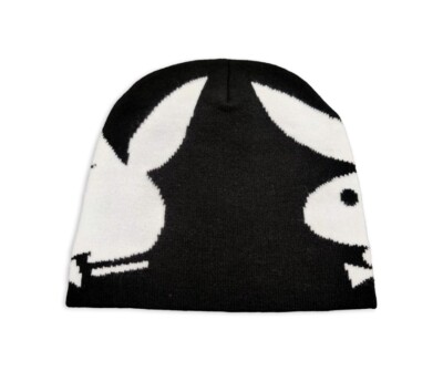 Repeating PlayBoy Graphic Best Unisex Skull Cap Y2K Winter Knit