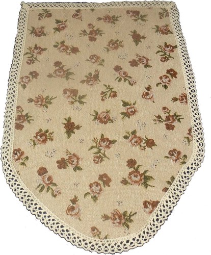 Tapestry Chair backs, Table runners and Cushion Covers, Brown Rose Design - Picture 4 of 8