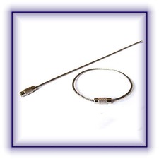 3 Stück Schlüsselring Stahlseil Stahldraht Ring Schlüsselanhänger Neu