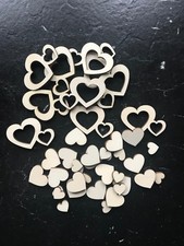 150 Streudeko 3 verschiedene Formen  Holz Herz Tischdeko Dekoherzen Streuteile