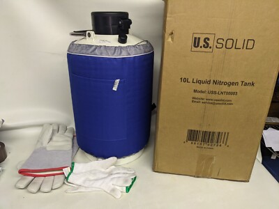 10 L Liquid Nitrogen Container Tank W/ Gloves & Accessories U. S. Solid UZ