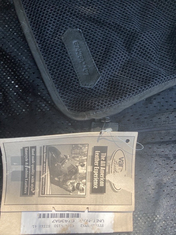 Vanson Leathers Mesh Jacket Large NWT, Back Pad Missing eBay