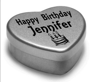 Joyeux Anniversaire Jennifer Mini Coeur Tin Cadeau Pour Jennifer Avec Chocolats Ebay