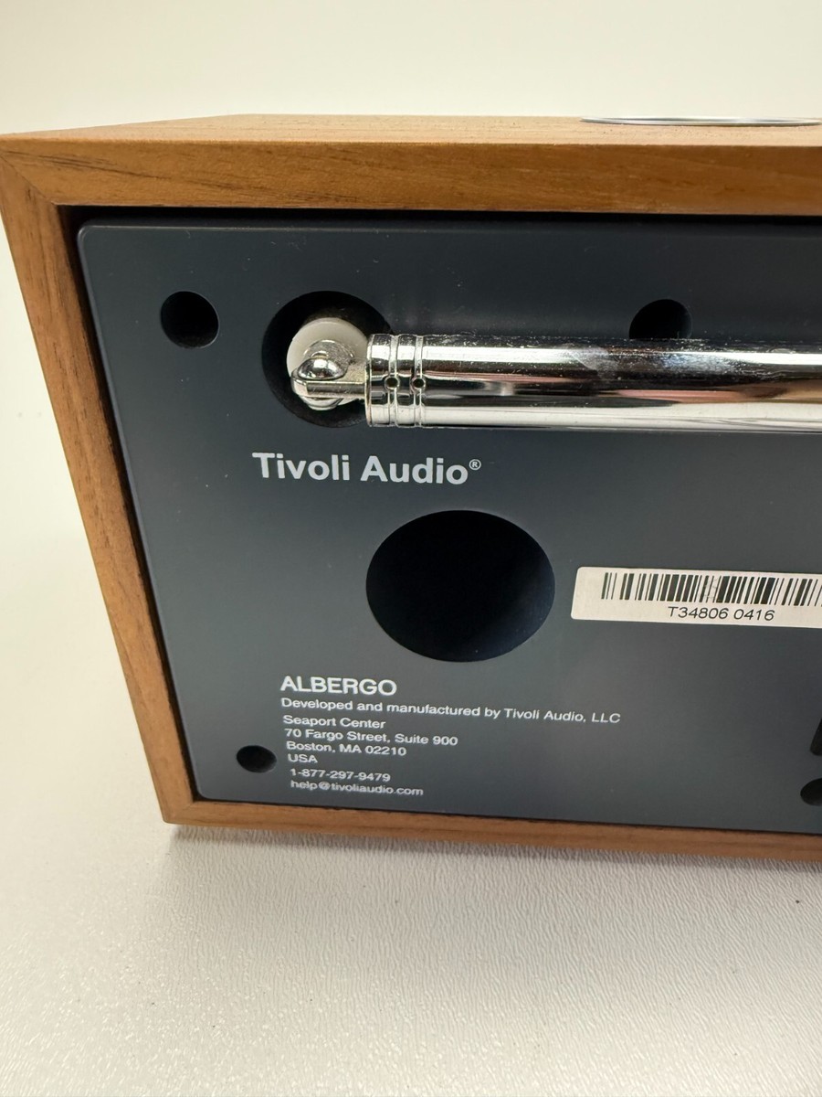 Tivoli Audio Albergo Wood AM/FM/BT Clock Radio w/ AC Power