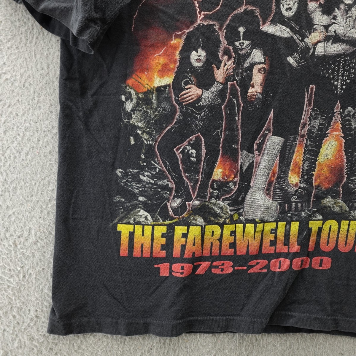 Vintage Kiss Shirt Adult Large Black Farewell Tour 2000