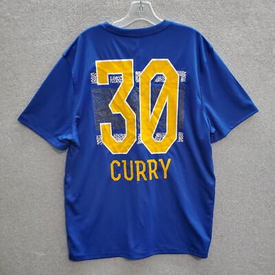 Golden State Warriors Stephen Curry #30 Men T-Shirt XL Blue Team