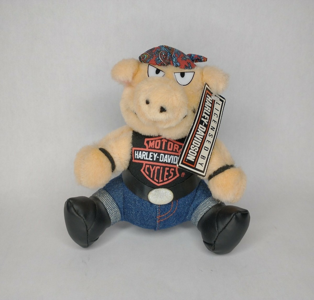 Harley-Davidson ぬいぐるみ Harley Davidson Motor Cycles Plush Hog Pig Stuffed Animal Vintage