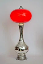 Original 70S Design Lamp Table Light "POPPY" Glass Body Vintage Table Lamp