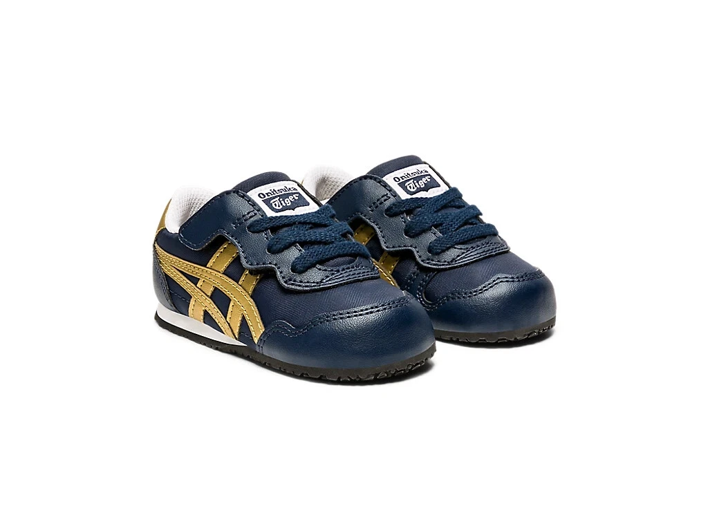 ASICS Scarpe sneakers Onitsuka Tiger SERRANO KIDS bambino MIDNIGHT ORO PURO Giappone nuove