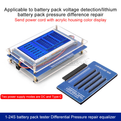 1S-24S Lithium Battery Pack Single Cell Voltage Tester For Lifepo4 Li-Ion LTO