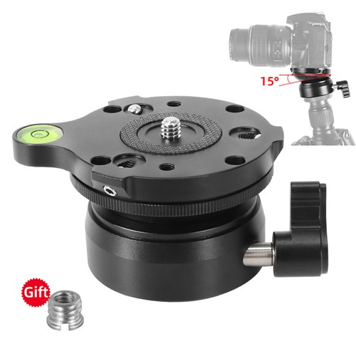 Aluminum Tripod Head Base Plate 3/8 1/4 Screw for Canon Nikon Sony DSLR Camera - Picture 4 of 7