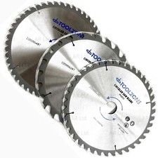 Circular Saw Blade Set. Three 235mm TCT Saw Disc Blades 24/40/48 teeth 30mm Bore