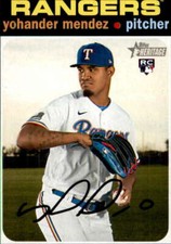 2020 Topps Heritage High Number #650 Yohander Mendez Texas Rangers Rookie