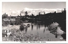 Harbour Channel Trail's End Montreal River, Ontario - Unposted RPPC Postcard
