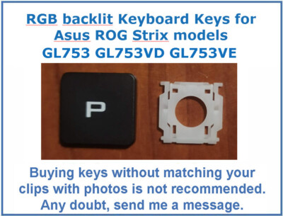 NEW Keyboard KEY for white/RGB backlit Asus ROG Strix GL753V GL753VE GL753VD