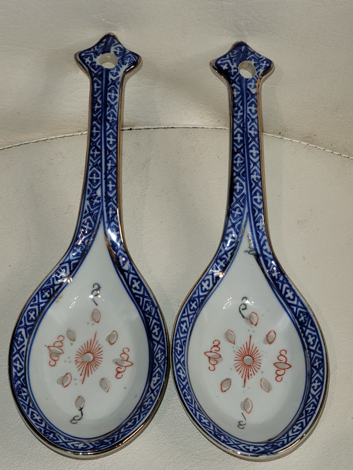 Pair Of Vintage Ceramic Chinese Spoon Rest eBay