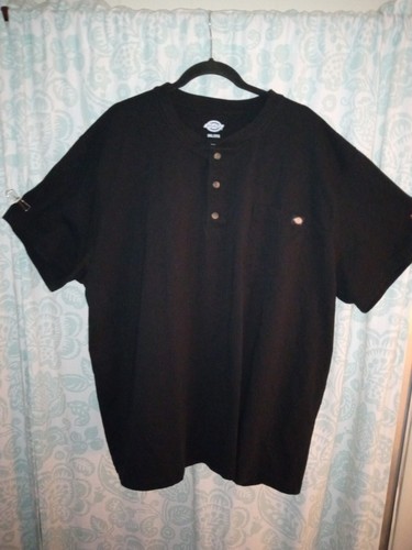 Dickies 3XL Long Sleeve Henley Shirt Black