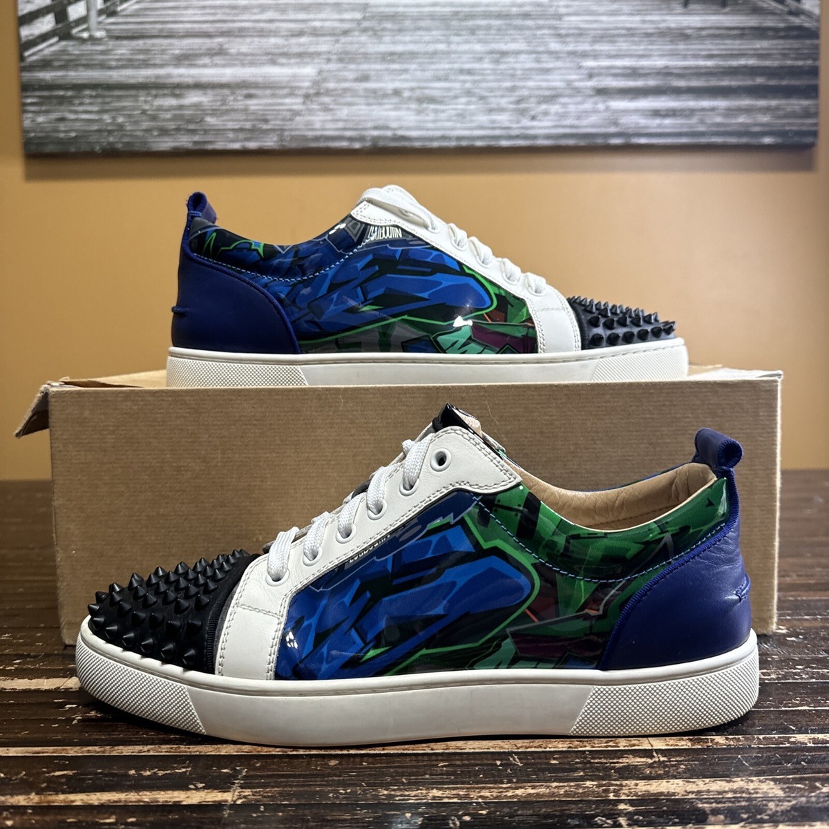 Size 8.5 (41.5)- CHRISTIAN LOUBOUTIN Louis Orlato Flat Low Top