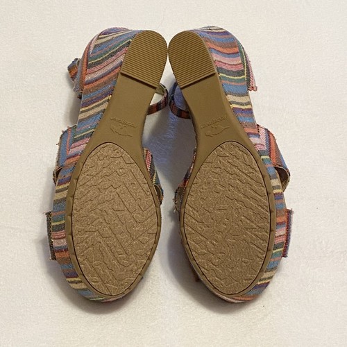 ROCKETDOG Espadrille Wedges 9 M Striped Sandals Bohemian Boho Festival - Picture 11 of 11