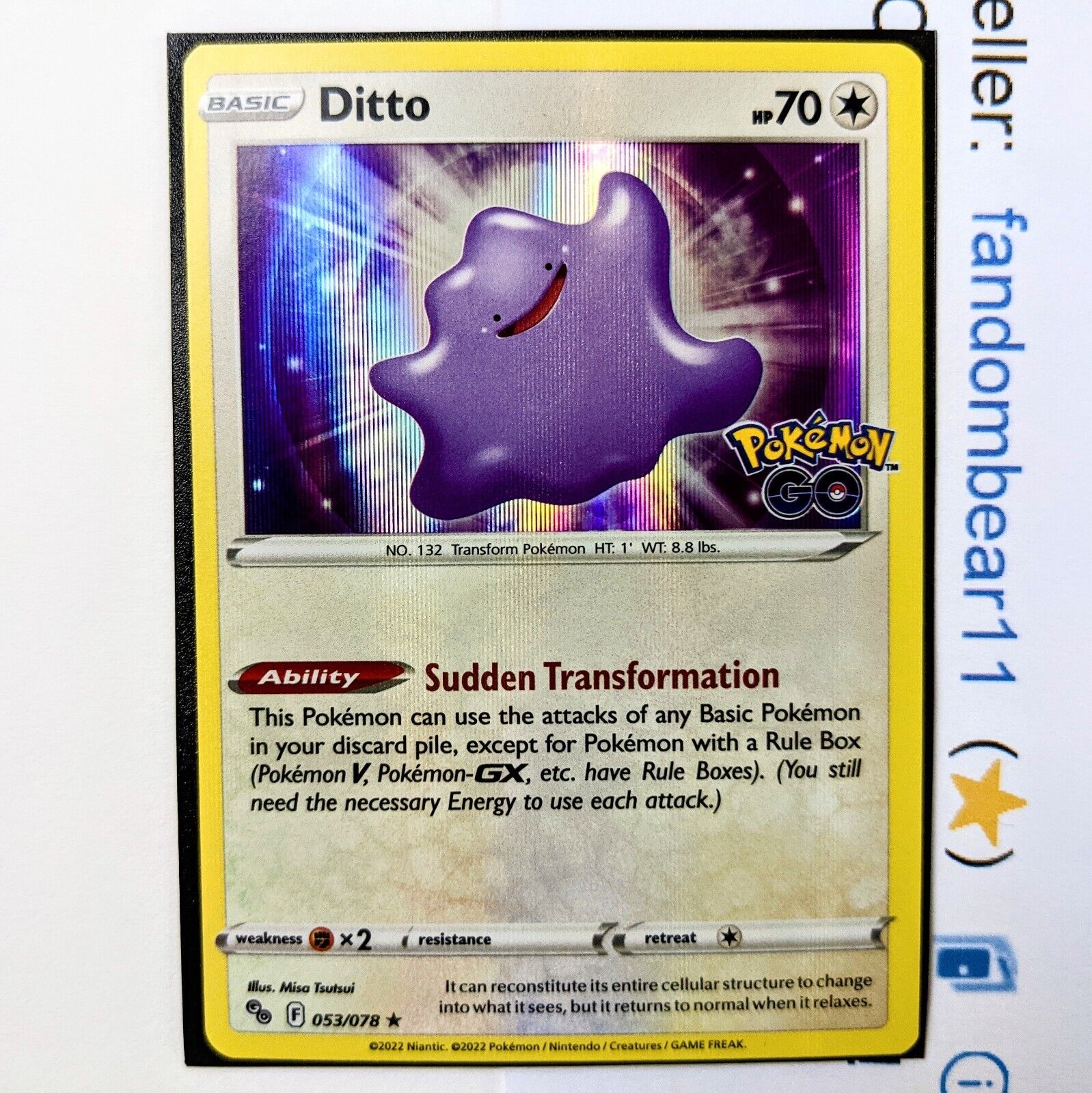 2022 Pokemon Go [Ditto] Reverse Foil #013 Numel - PSA MINT 9 on Goldin  Auctions