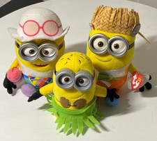 Despicable Me 3 Minions and TY Beanie Babies Minion  Set - Jerry and Dave