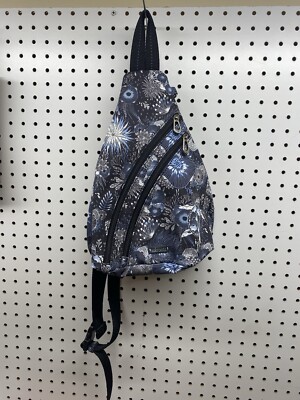 Sakroots On the Go Sling Backpack Bag Turtle Ocean Nautical Print Blue Sea