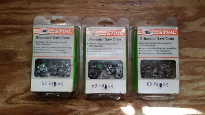 3 BOXES STIHL Chainsaw Chain 63PM149 3/8 Picco 0.050 14'' 49DL READ Description!
