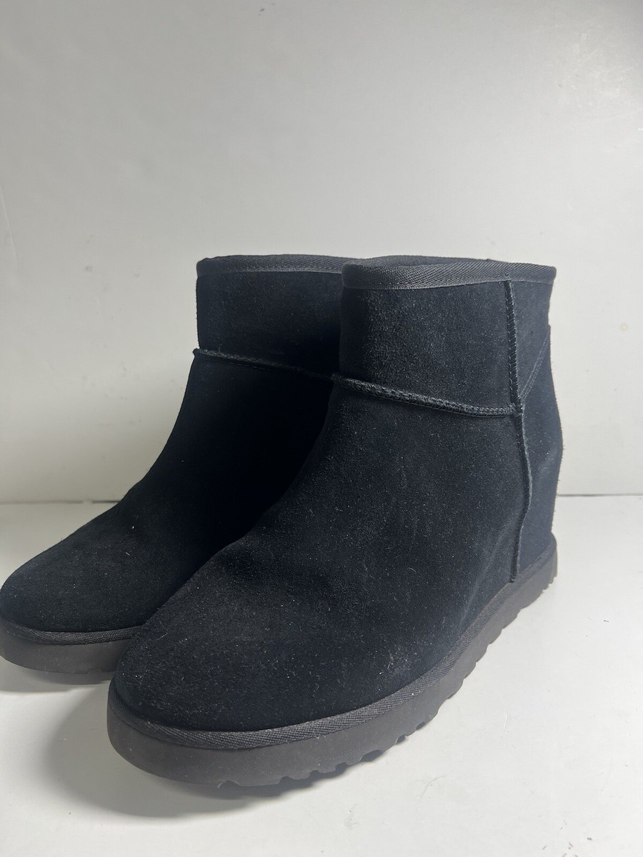 ugg ブーツ Auth UGG Femme Mini 1104609 Black Mouton Women's Boots Size 11 | eBay